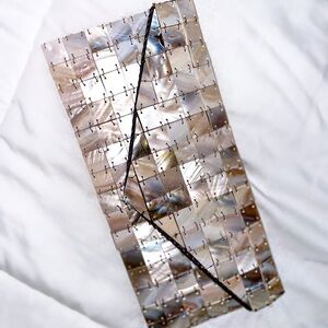 Vintage tile clutch.